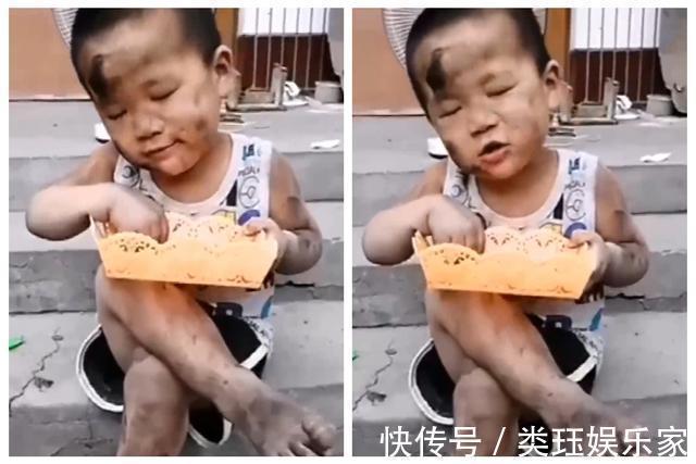 宝妈|儿子灰头土脸的吃着零食,宝妈是又好气又好笑,网友洗洗还能要