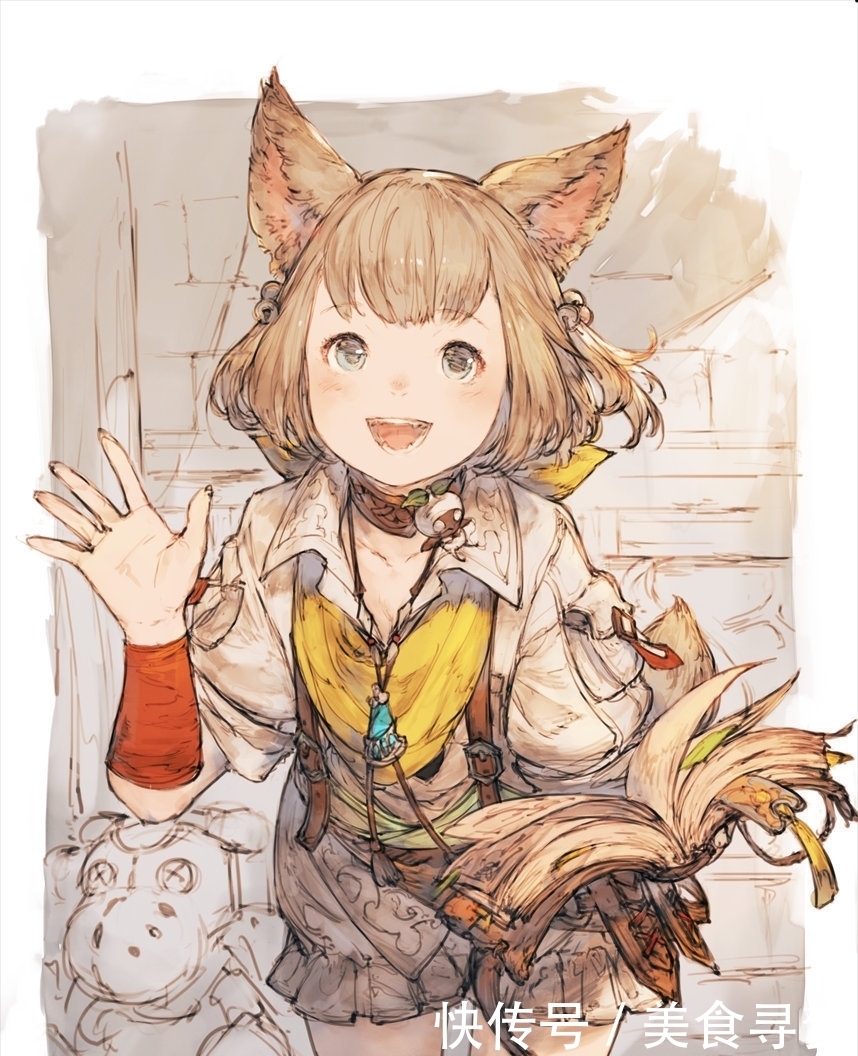 可爱|可爱又狡黠的兽娘,圆脸和兽耳的结合,太萌了