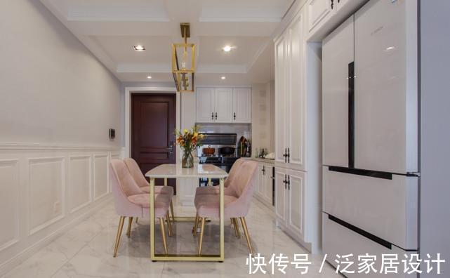 主色|89平美式轻奢三口之家,客厅潺潺的音乐流淌,将温柔谱写