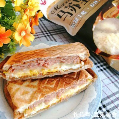 芝士|#安佳马苏里拉芝士挑战赛#会拉丝的三明治