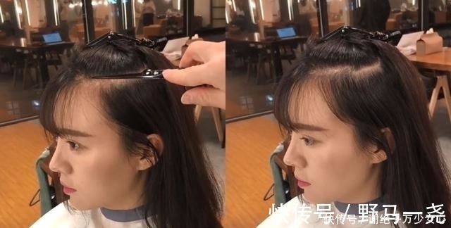 刘海 韩国发型师这样剪刘海!夹子夹上、转一转,刘海就剪好了!
