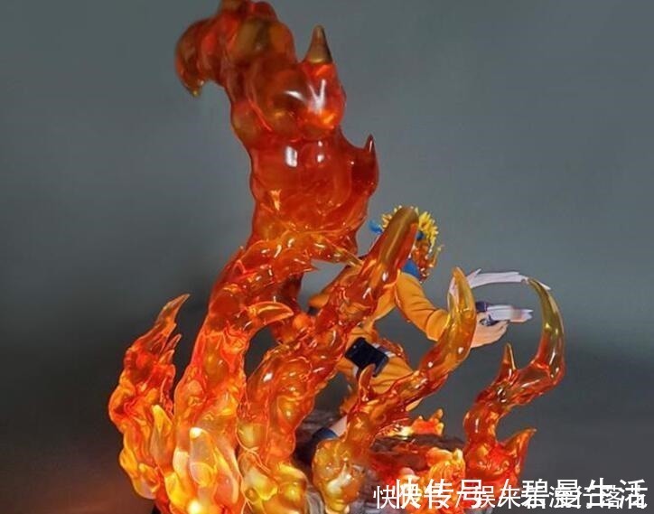 火影|火影一尾化鸣人手办,螺旋丸特效逼真,看脸都不值钱