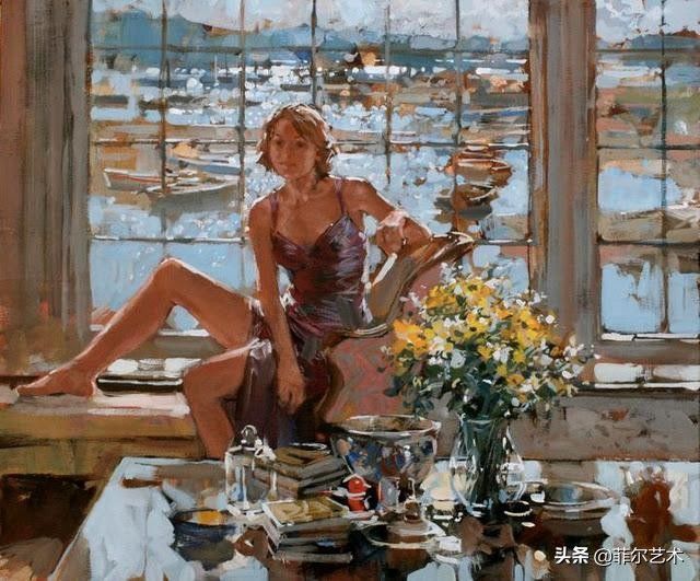 性感@英国艺术家用豪放泼辣的笔触,描绘出性感迷人的西洋女郎