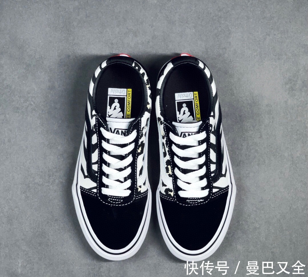 斑马纹|Vans Old Skool 黑色豹纹斑马纹印花拼接