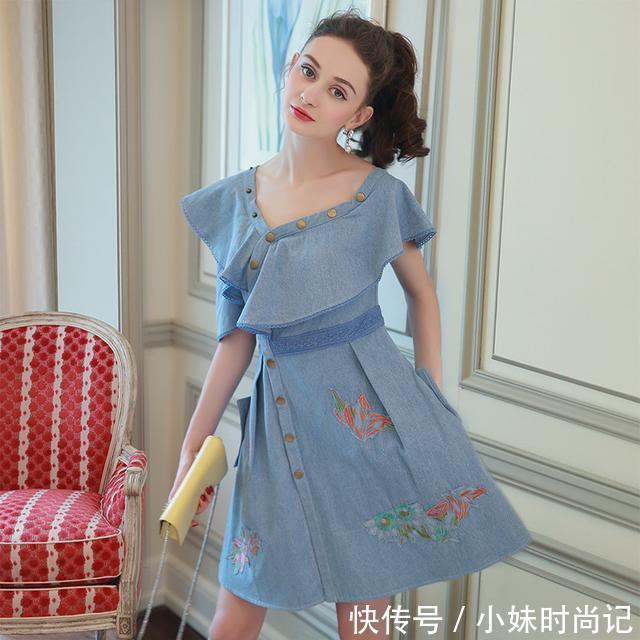 牛仔|精致原创连衣裙，既可以当做裙子又可以当做礼服，一举两得