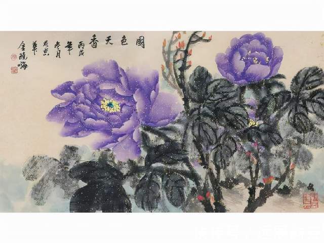 画家#著名画家金晓海“迎元旦”花鸟画作品赏析