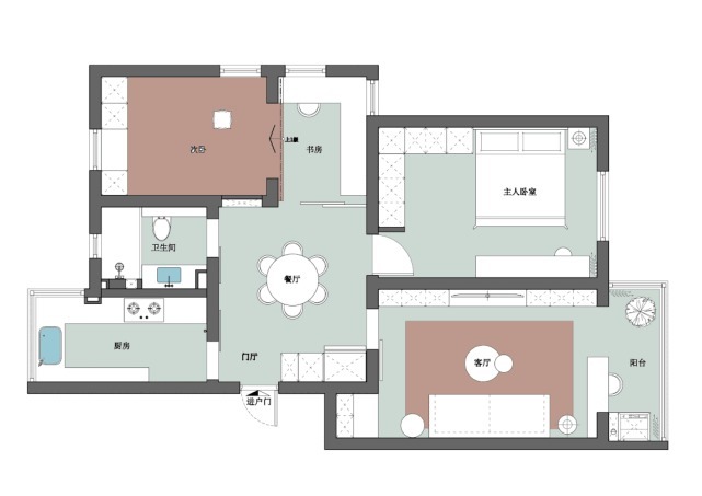 男女主|87㎡两居,好看易复制的万能家装思路,年轻人都在学!
