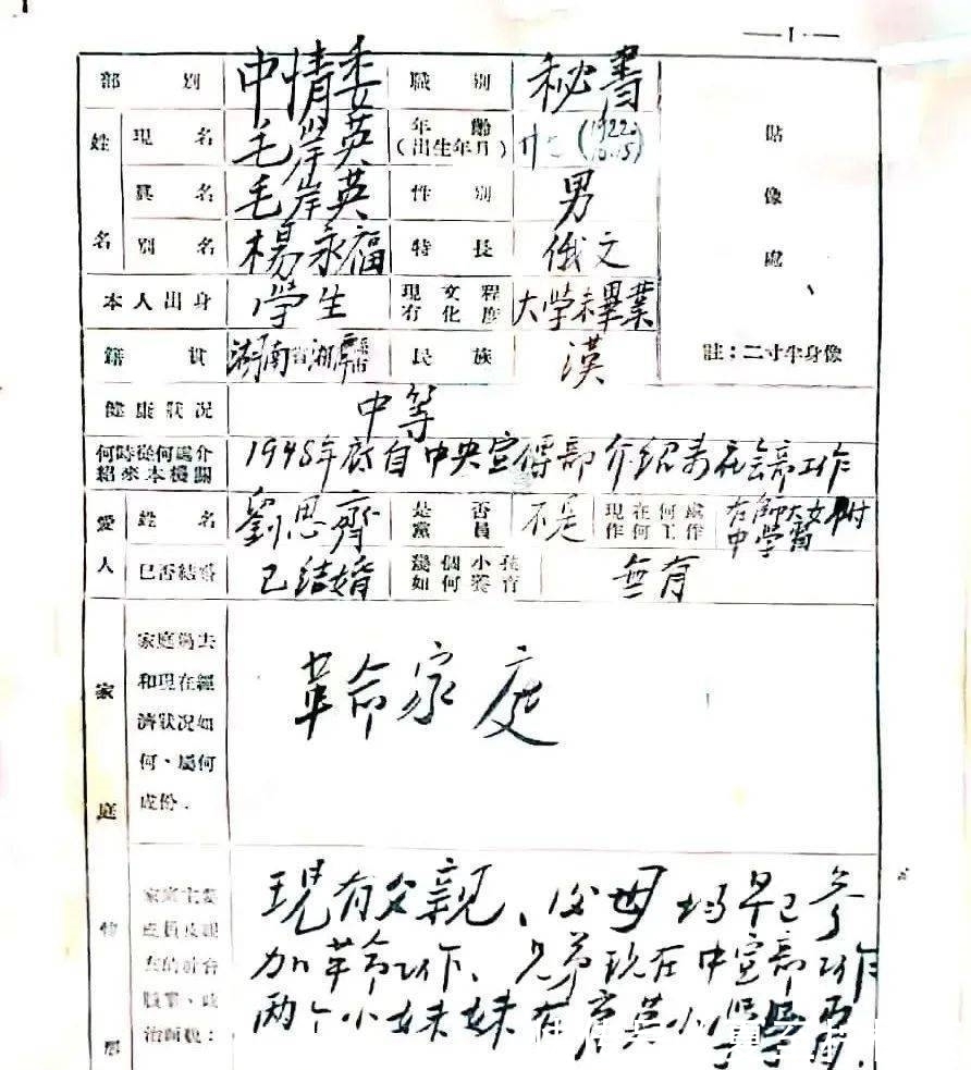 毛岸英!毛岸英书法欣赏,笔迹娴熟有度,有主席书法的影子和架势