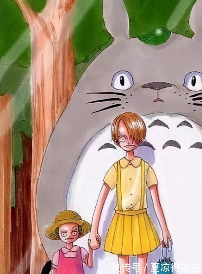 路飞|海贼王与《龙猫》混搭,真的有点别扭,山治看到会难受吧