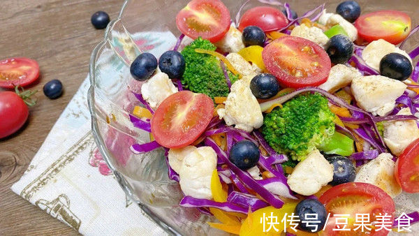 鸡胸肉果蔬沙拉|怎么办,我已经长胖10斤了,今天开始减肥!| 鸡胸肉