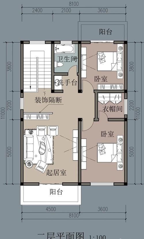 进深|两套面宽8米的农村二层别墅,一套3室一厅,一套5室1厅,区别在哪