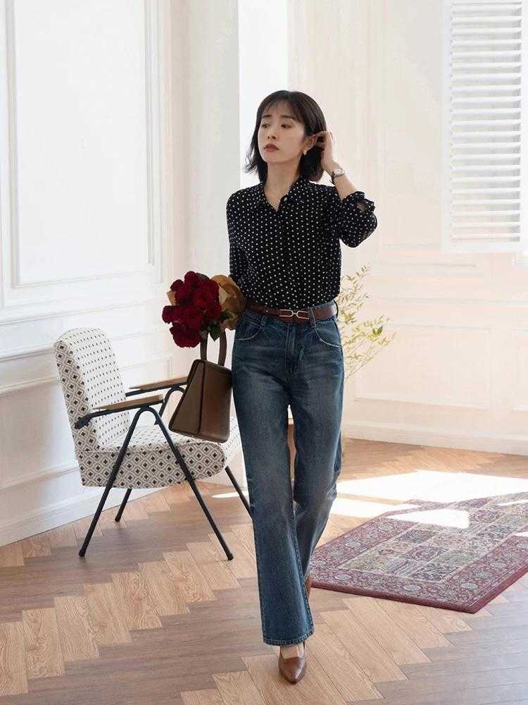 直筒裤|35+女性穿衣不要慌,学会这3套搭配,再也不怕没有苗条身形了