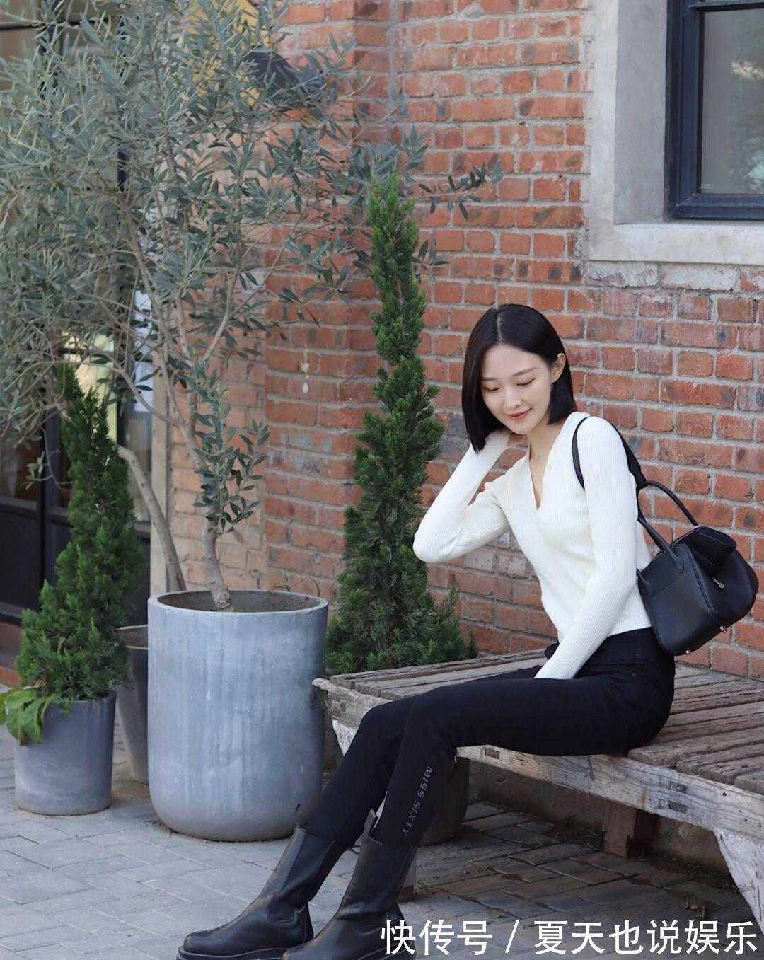 非主流 紧身牛仔裤可不是什么非主流单品,冬天穿它出门,遮肉显瘦又显高