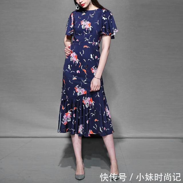 荷叶|洋气时尚的一款美裙,让你轻松穿出高雅贵气