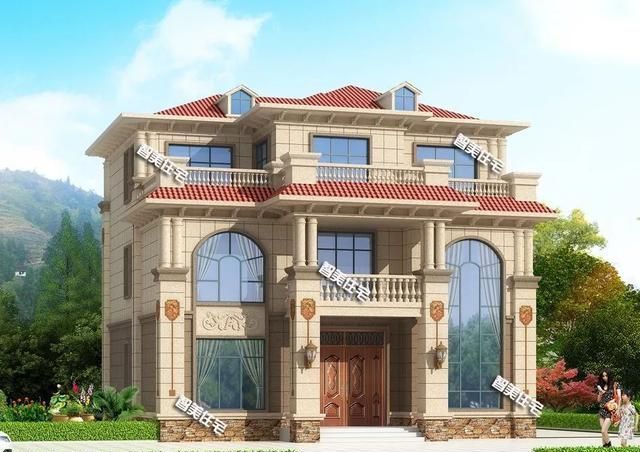 地下室|两层半的欧式别墅真漂亮，有堂屋有地下室，建在老家可威风