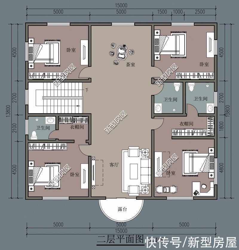 占地面积|农村两层别墅怎么建才好看？推荐这10套图纸，总有一套适合你