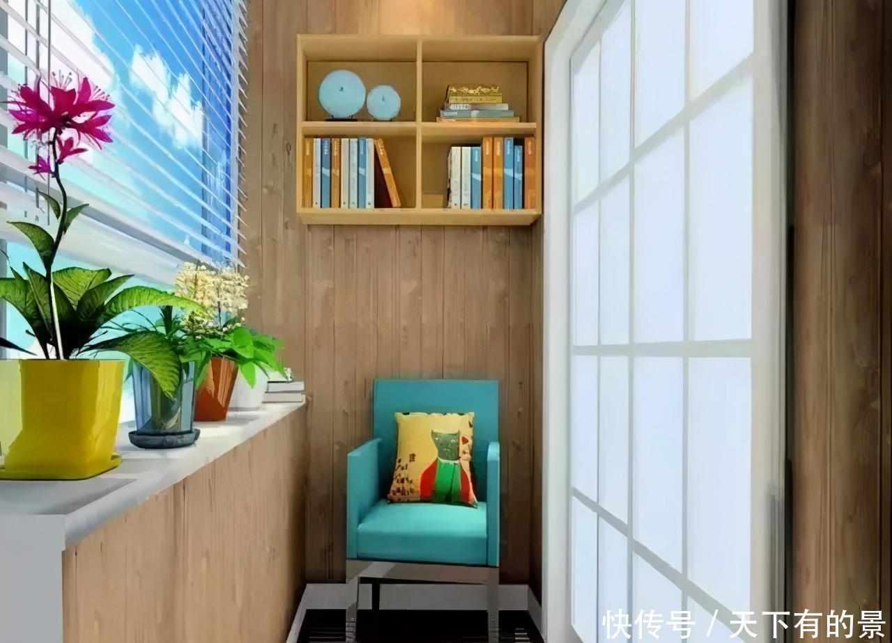 书房|新邻居把阳台这样装,真是太实用了,整个小区都纷纷来效仿!