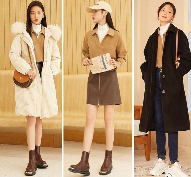 大长腿 秋冬不知道怎么穿,来试试“假两件”的组合搭配,好看又保暖