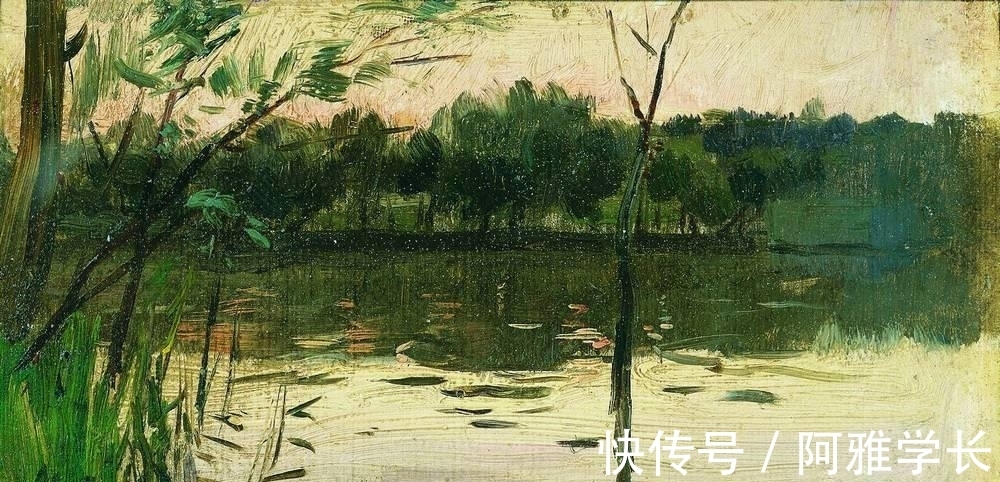 忧郁美|列维坦：一向以忧郁美画风著称，但也画过几幅艳丽愉悦的风景油画