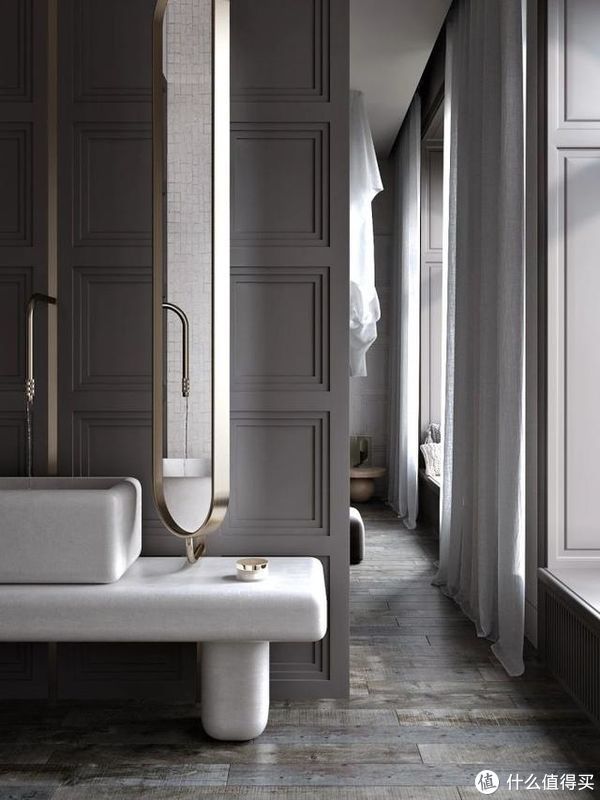 轻奢风|外国小伙的93㎡单身公寓,全屋轻奢风,卧室纱帘让网友吵翻了天