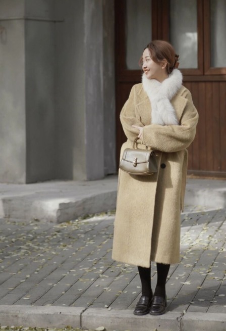 时髦 小个子女生穿大衣掌握这4点精髓,显高显瘦又时髦,美得高级