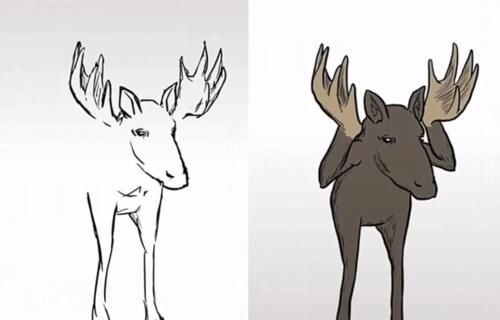 四条腿#当美术生画到一半不想画了,画风逐渐沙雕,网友看完笑出鹅叫