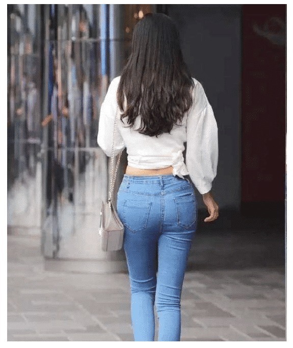 街拍牛仔裤穿搭,微胖的身材也可以穿搭很自信