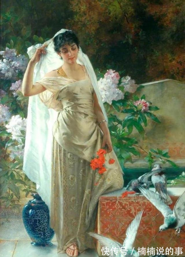 服饰#康拉德·基塞尔,把贵妇们的容貌与服饰,表现得极为富丽奢华!