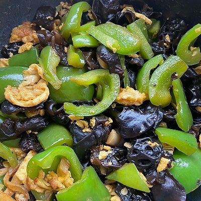 青椒|青椒木耳炒鸡蛋