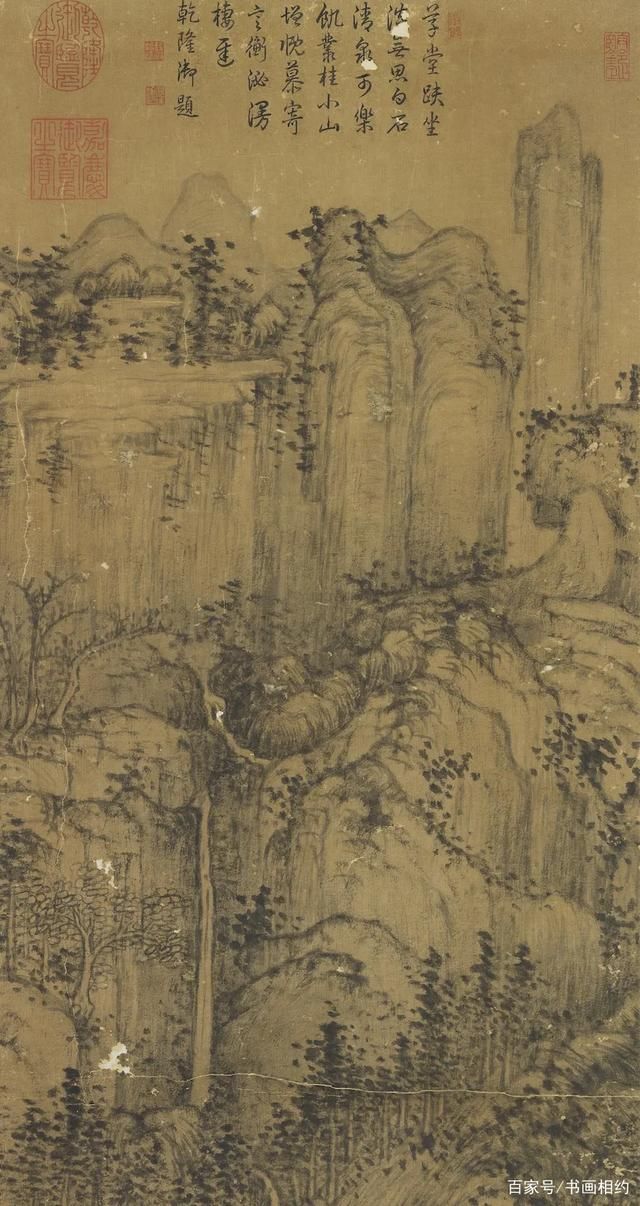 郁茂$元代画家王蒙《山中归隐图》，画面于稠密中见灵通，虚实相生