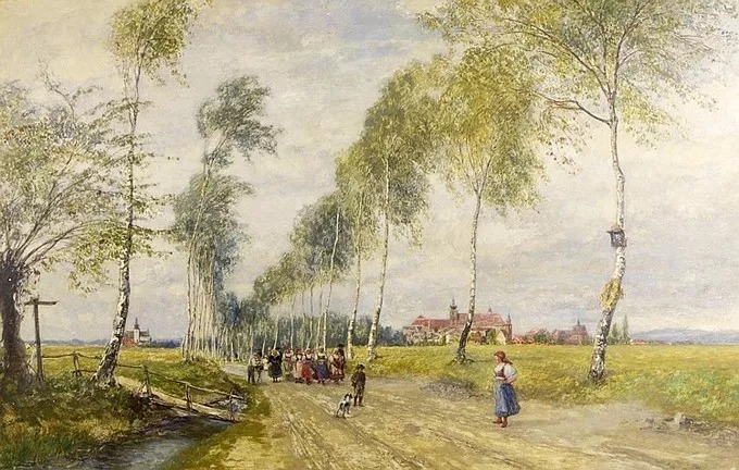 爱雨果!奥地利艺术大师,爱雨果·查勒蒙特的油画作品很清新自然!