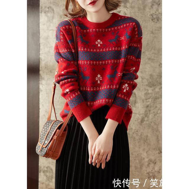 基础毛衣搭配也能穿出时髦范,轻奢又通勤,元旦出游这么一身特美