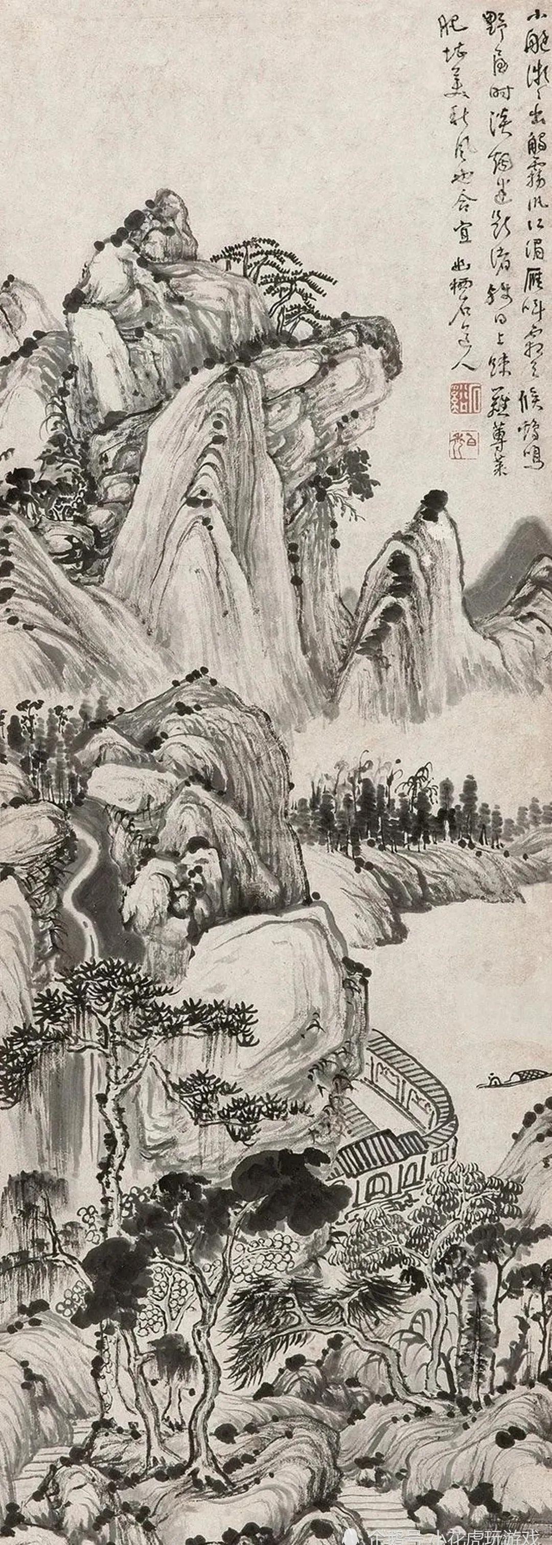 他是明朝后人,却对康熙万分敬仰,他出家为僧,却成为一代画坛巨匠