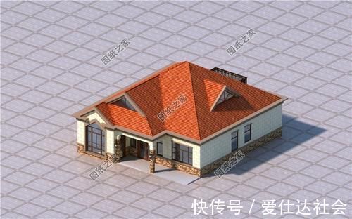 经济|一层半农村建房设计图,美观实用还经济,有这样的房子谁还住楼房
