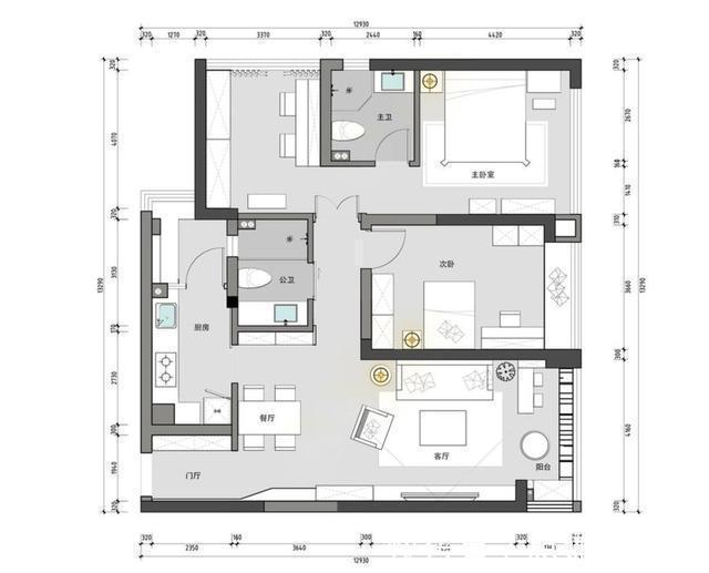 主卧|她坚持给电视墙和沙发墙互换位置,效果出来后,既大气又实用