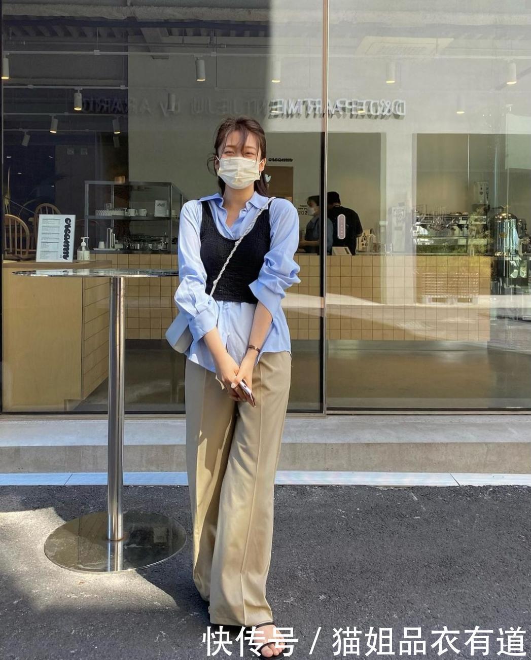 五一出行,要穿得舒适、大方一些,“裤装配平底鞋”就足够你美了