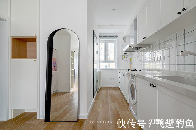 水磨石砖|25㎡原木+白打造超多收纳的MUJI风