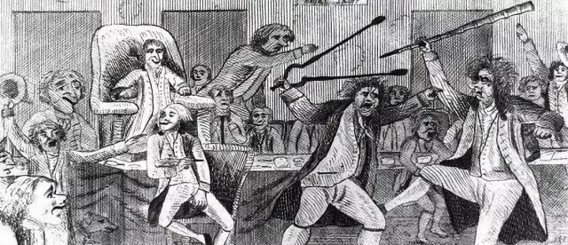 美国|美国“国会”打架不简单!不仅是拳脚相向,还得动刀动枪