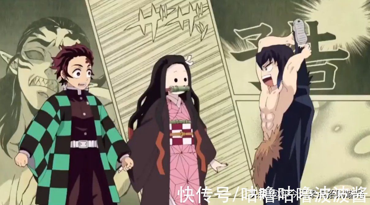 追逐战|鬼灭之刃小剧场揭秘:三小强每天日常做什么,炭治郎头槌的秘密