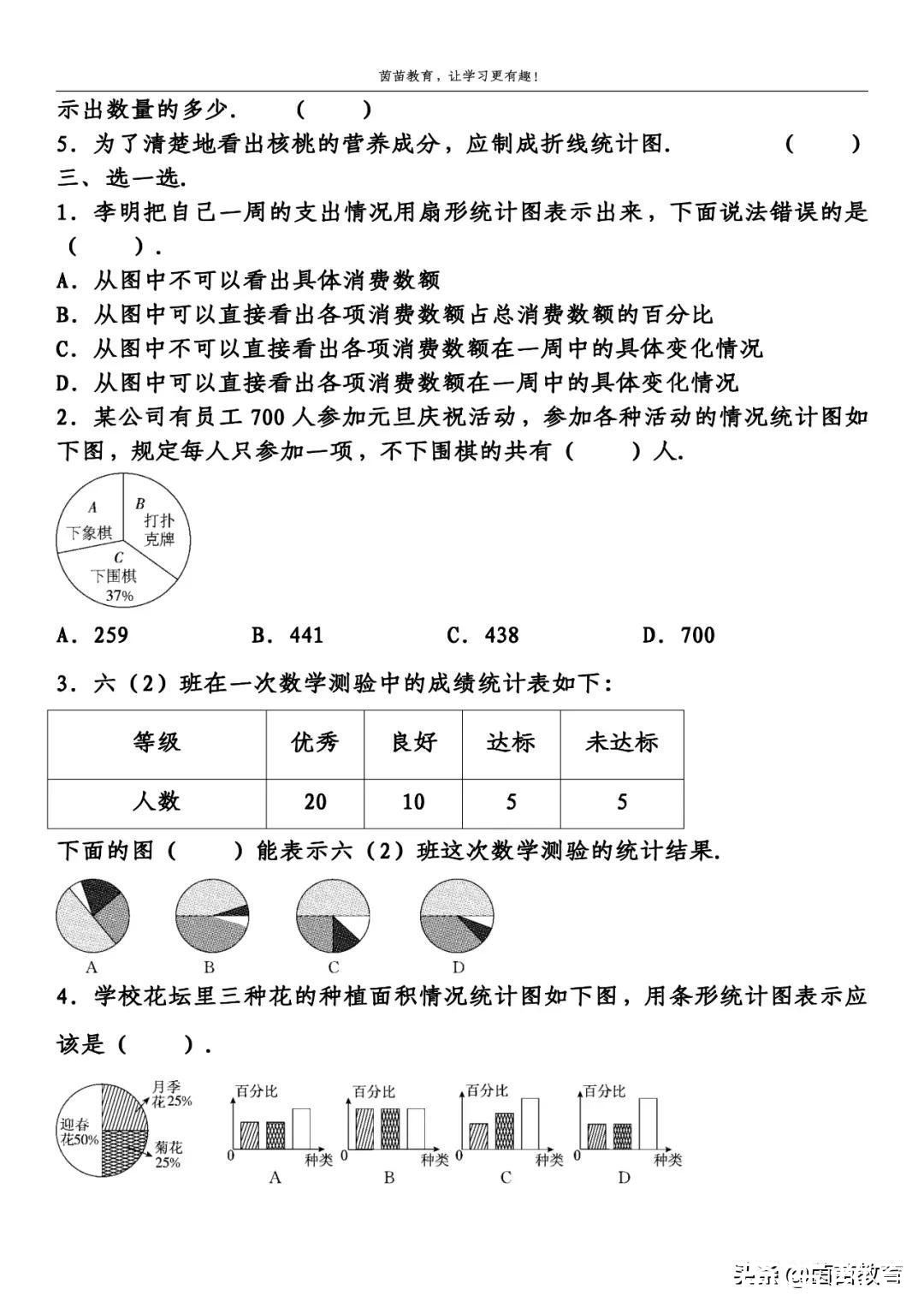 该班|六年级上册数学第七单元测试卷，可打印