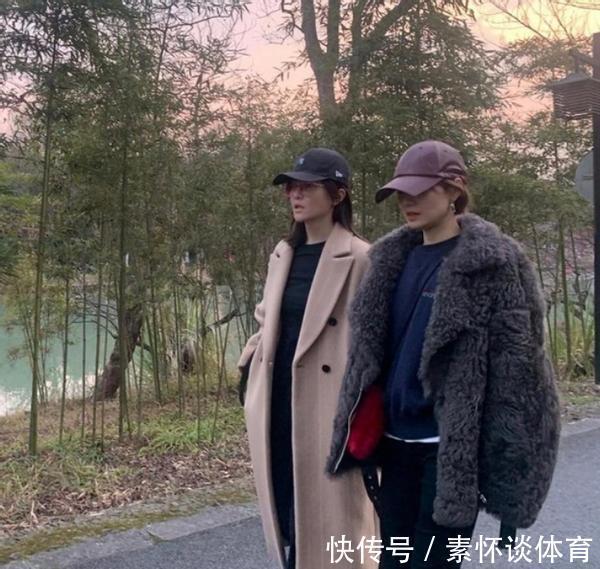 穿搭|45岁马伊琍很会制造亮点,皮草配卫衣减龄时尚,高挑长腿很抢镜