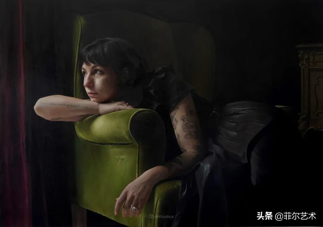 安妮·罗达!法国画家安妮·罗达超高清、超写实人物油画作品欣赏