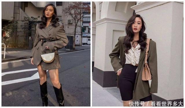 仅158的时尚博主教科书式穿搭,气场直逼170,别说小个子不好看