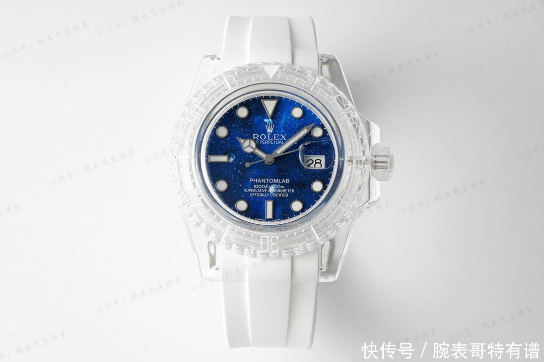 全水晶壳机身,爆改劳力士水鬼!撞表率为零的劳力士透明水鬼!