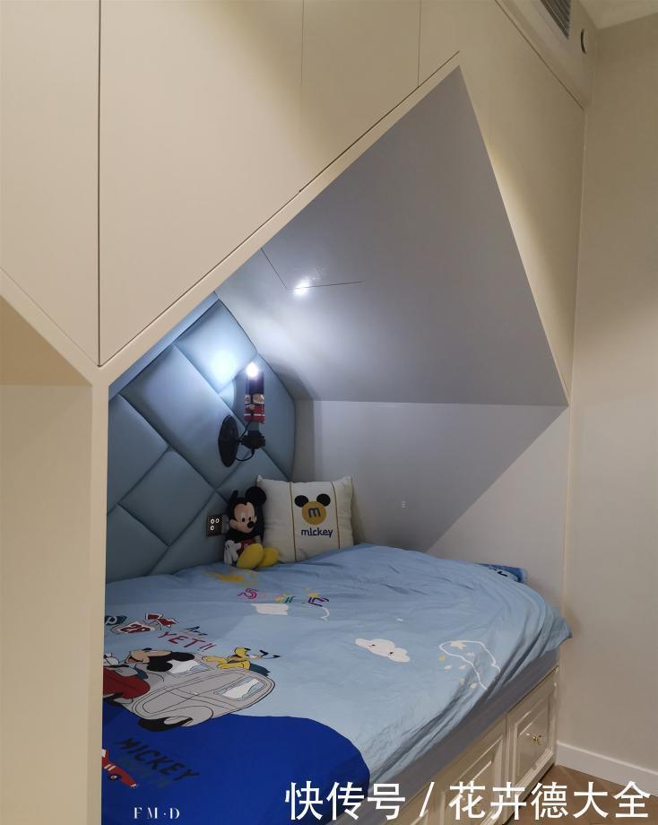 立柜|13㎡一点不拥挤，塞下两张床又多10㎡收纳地，儿童房我也要这样装