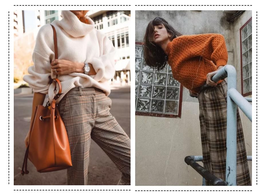 大毛衣+阔腿裤,才是秋冬最慵懒时髦的打开方式