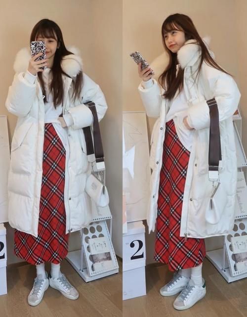 这个冬天，白色羽绒服才是最流行的，学会这样来搭，温暖还显瘦