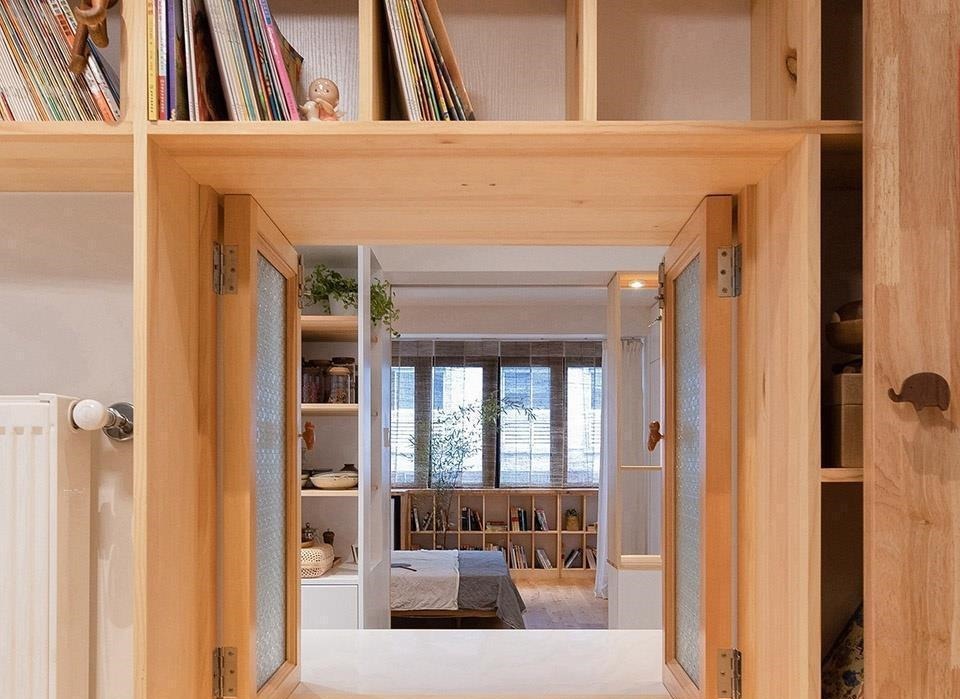 主卧门|45㎡小户型学区房,爆改后“小中见大”,整个家被一眼望穿