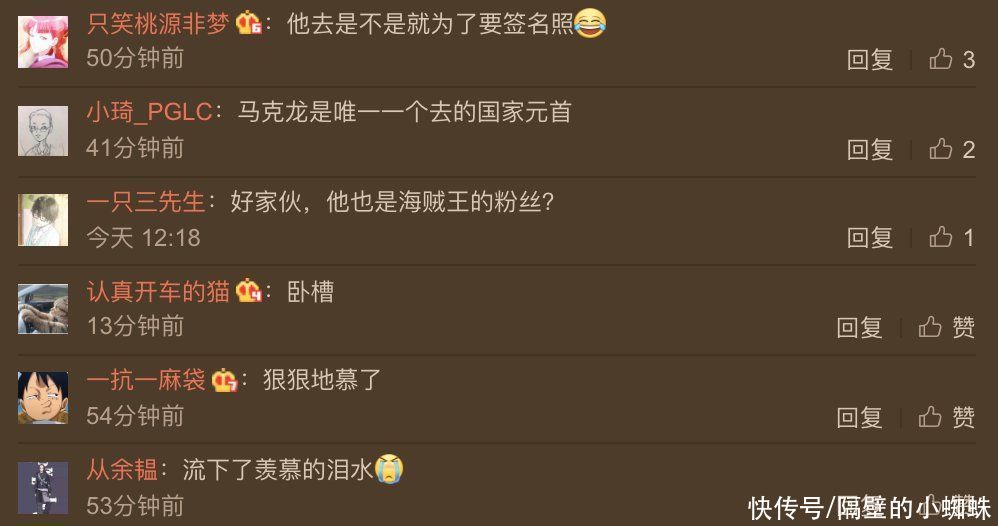 法国总统|《海贼王》官方赠送尾田签绘的原画给法国总统，粉丝：无比羡慕