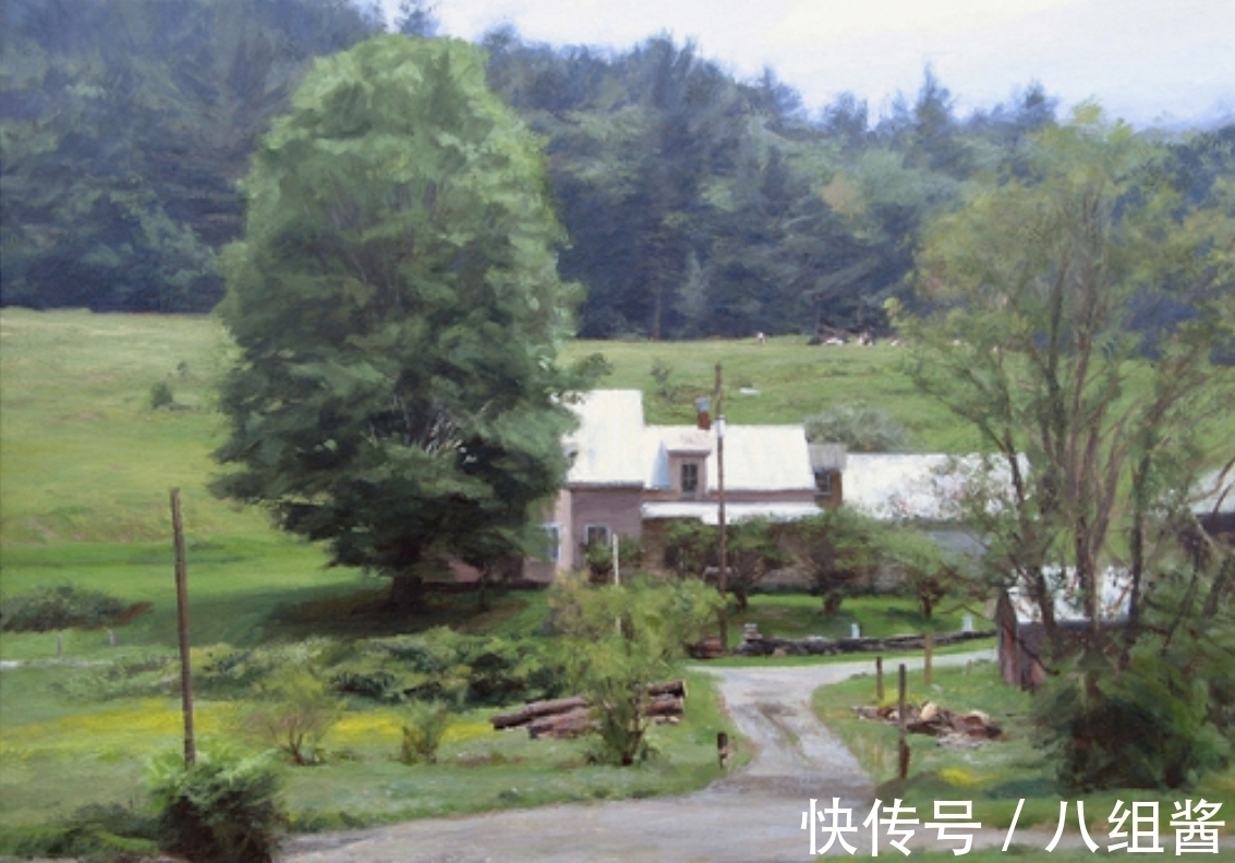 艺术#如此佳作,怎能一个“美”字能够概括——休斯的户外风景画艺术